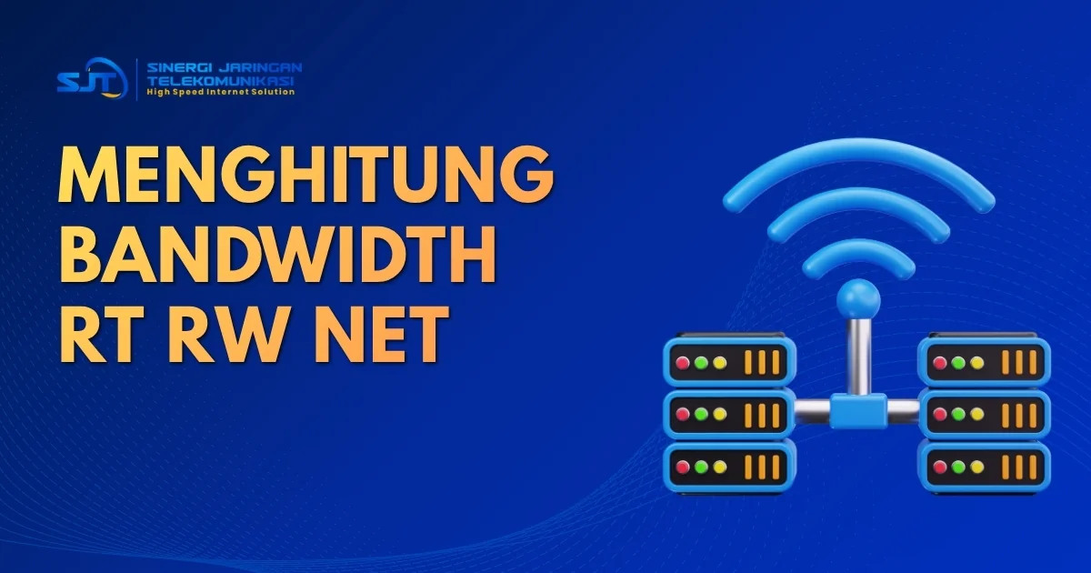 Tabel dan rumus perhitungan kebutuhan bandwidth RT RW Net untuk 50 hingga 500 pelanggan